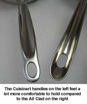 cuisinart vs all clad handles
